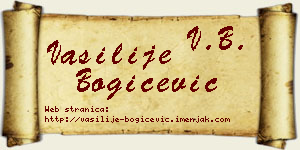 Vasilije Bogičević vizit kartica